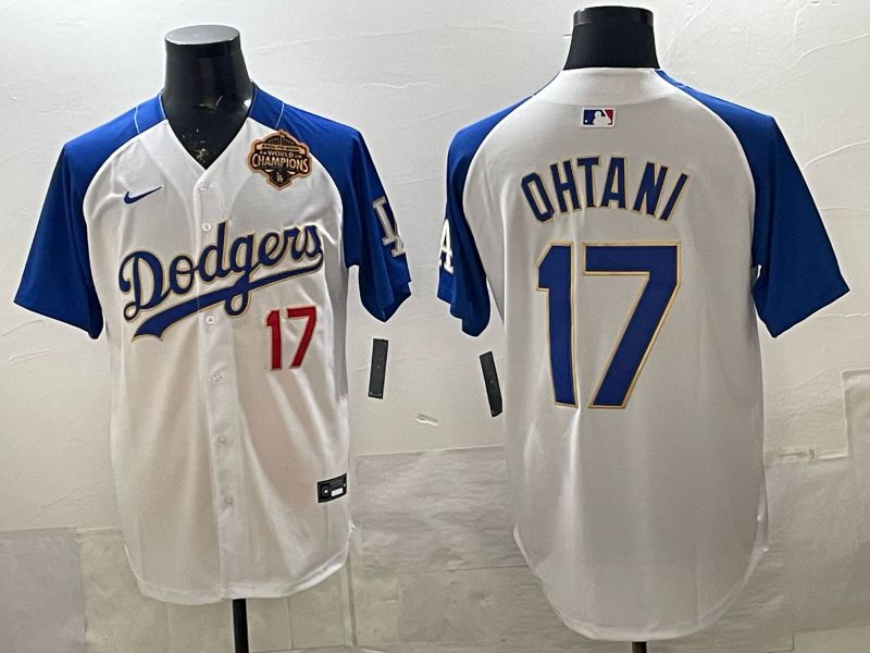 Men Los Angeles Dodgers #17 Ohtani White Gold 2026 Nike Game MLB Jersey 005->indianapolis colts->NFL Jersey